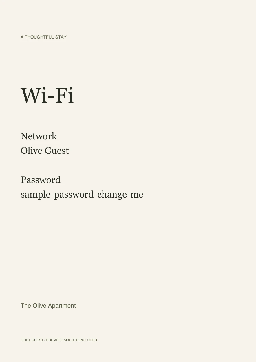 Matching Wi-Fi sign from the included customizer
